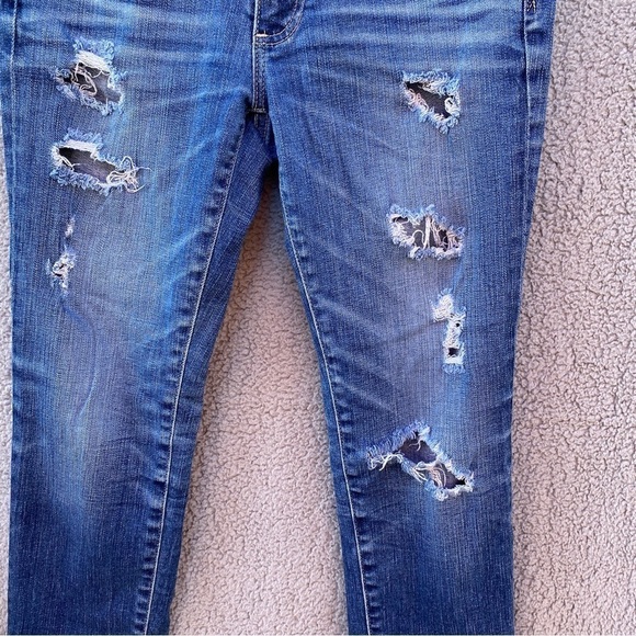 AG Adriano Goldschmied Stilt Crop Cigarette Crop Distressed Jeans Sz 26 - Picture 2 of 13